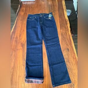 Dickies flannel lined straight leg jeans nwt sz size8 eight